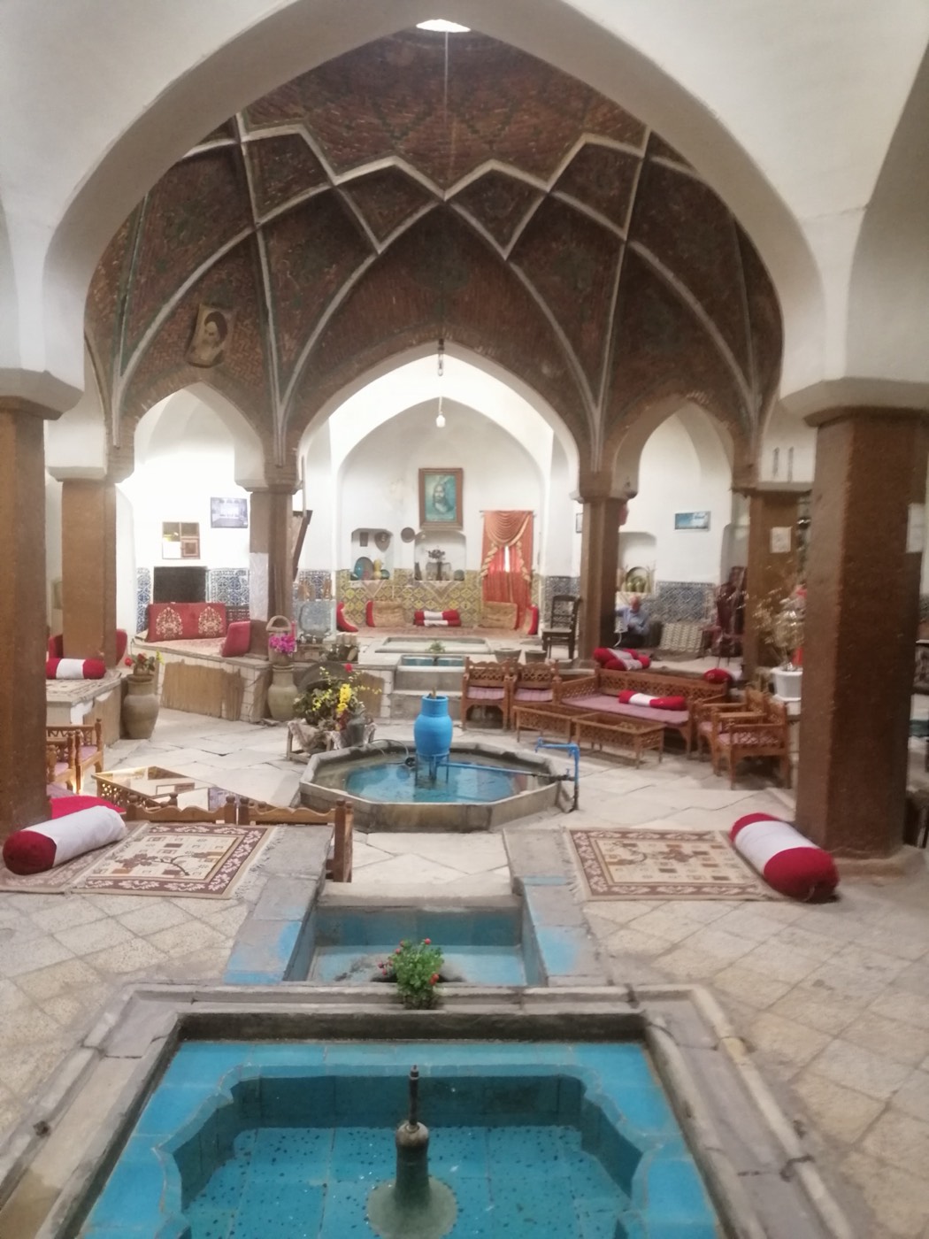 Sultan Amir Ahmad bathhouse hall with turquoise pools